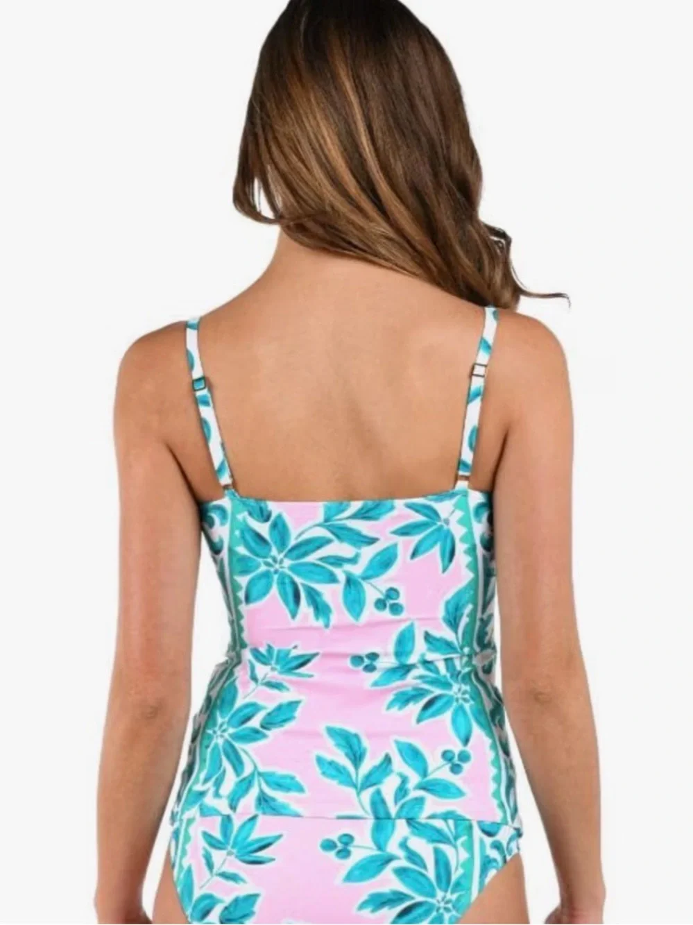 NWT La Blanca Womens Over The Shoulder Tankini Swimsuit Top - Size 10
